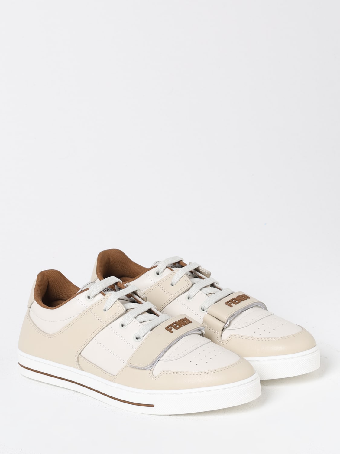 FENDI SNEAKERS: Sneakers kids Fendi, Cream - Img 2