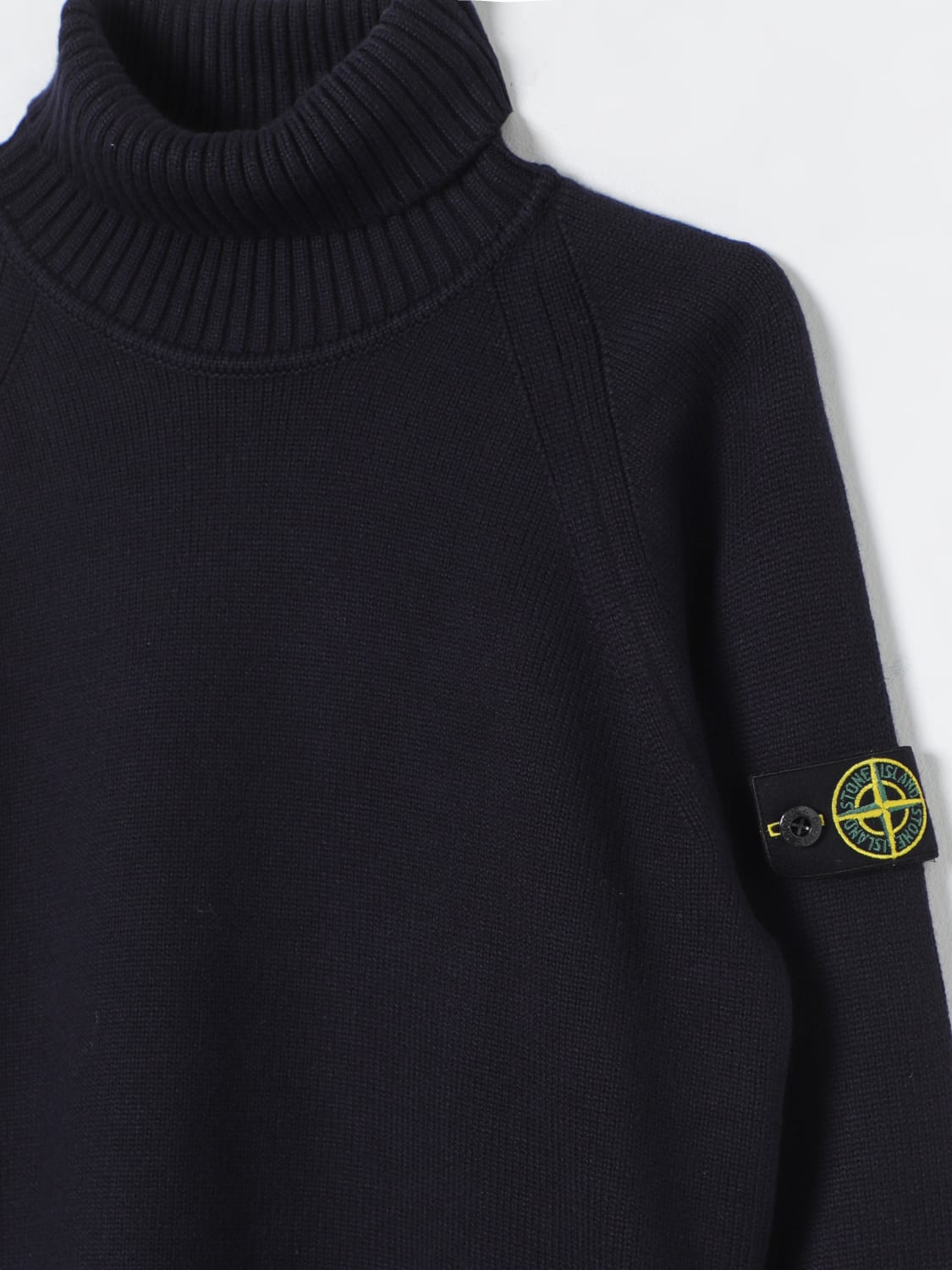 STONE ISLAND JUNIOR JERSEY: Jersey niños Stone Island Junior, Azul Oscuro - Img 3