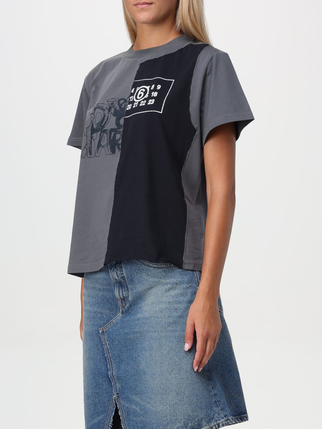 MM6 MAISON MARGIELA T-SHIRT: Top woman Mm6 Maison Margiela, Grey - Img 4