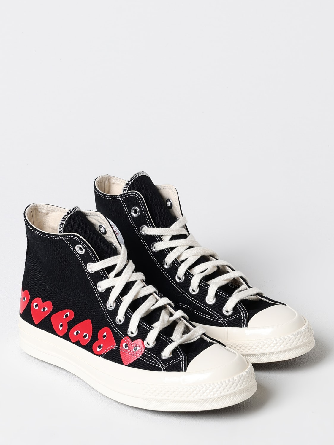 COMME DES GARÇONS PLAY X CONVERSE SNEAKERS: Shoes men Comme Des GarÇons Play X Converse, Black - Img 2