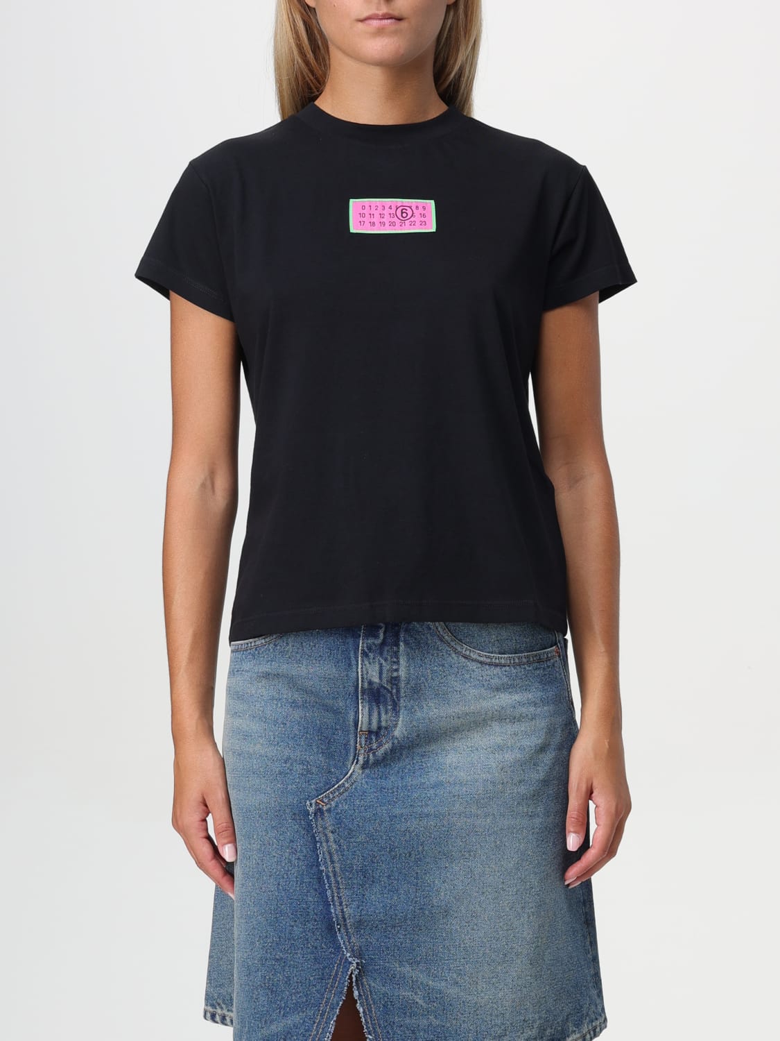 MM6 MAISON MARGIELA T-SHIRT: T-shirt woman Mm6 Maison Margiela, Black - Img 1