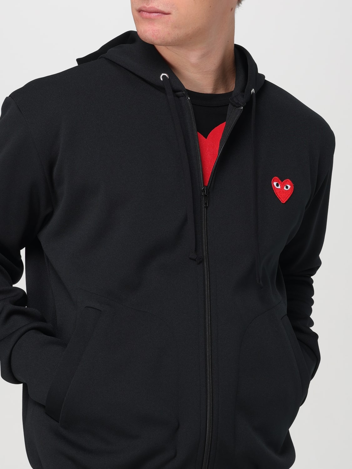 COMME DES GARCONS PLAY Sudadera hombre Negro Sudadera Comme Des Garcons Play AXT172 en linea en GIGLIO.COM