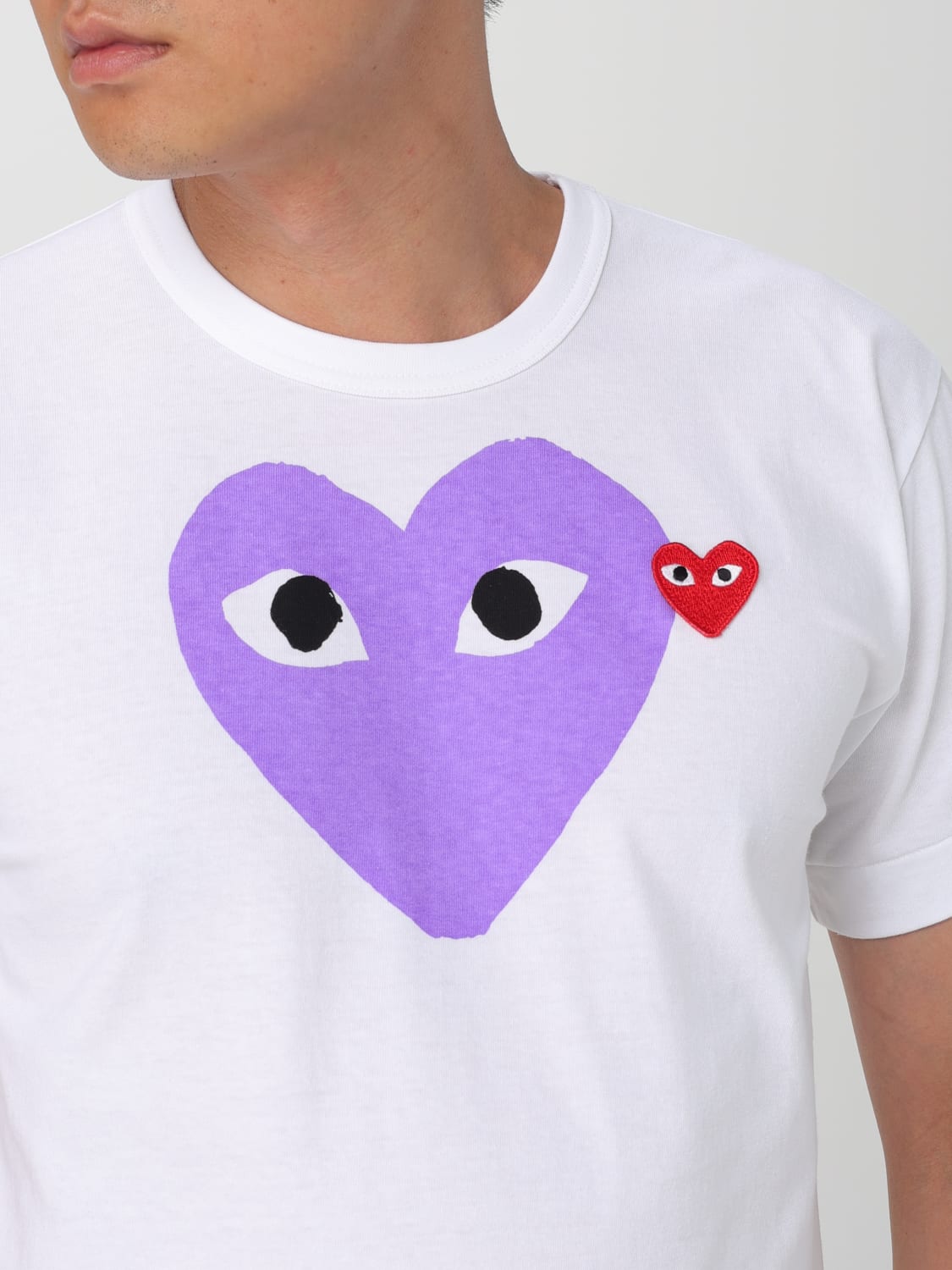 COMME DES GARCONS PLAY T-SHIRT: Polo shirt men Comme Des Garcons Play, Violet - Img 3