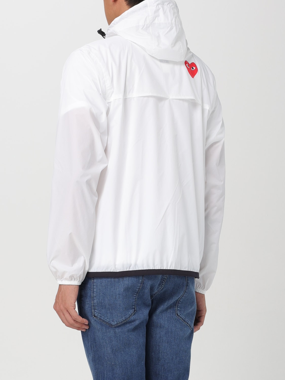 COMME DES GARCONS PLAY GIACCA: Giacca con cappuccio Comme Des Garcons Play, Bianco - Img 2