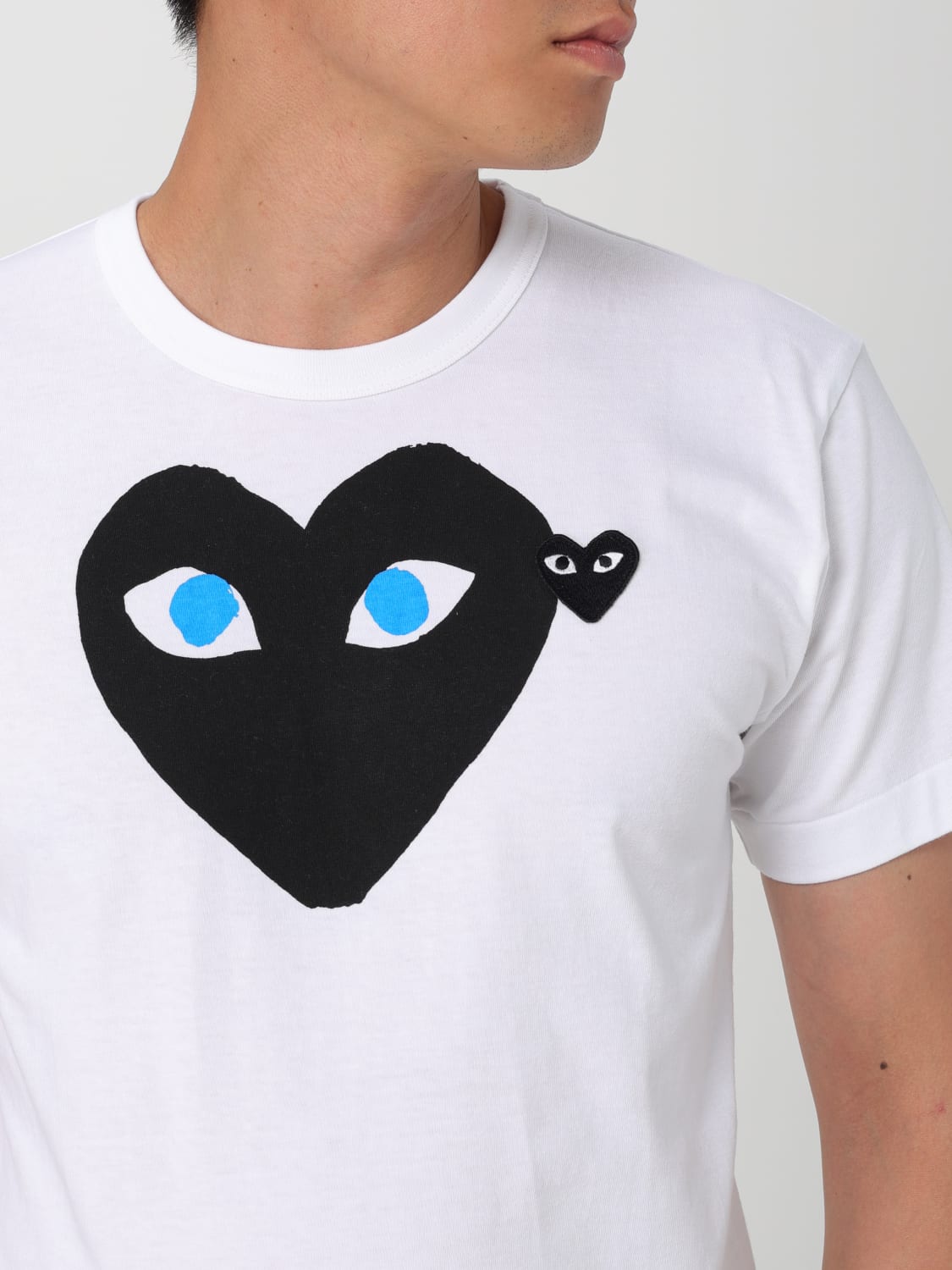 COMME DES GARCONS PLAY ФУТБОЛКА: Поло Мужское Comme Des Garcons Play, Белый - Img 3