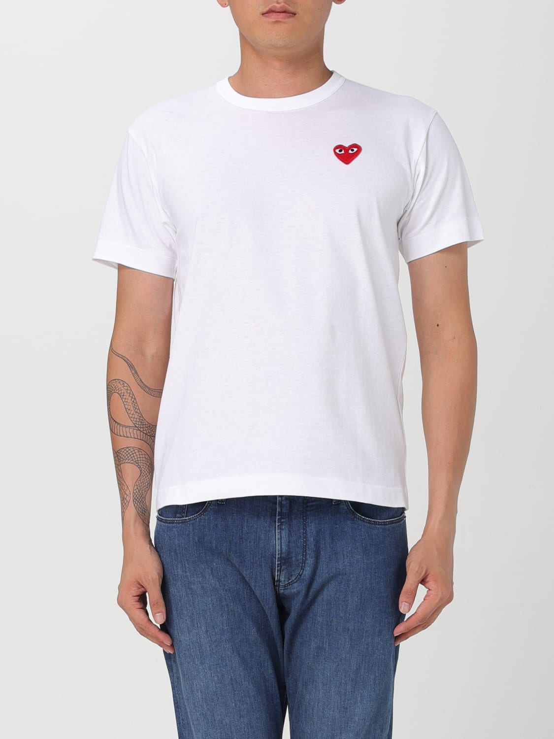 COMME DES GARCONS PLAY Tシャツ: ポロシャツ メンズ Comme Des Garcons Play, ホワイト - Img 1