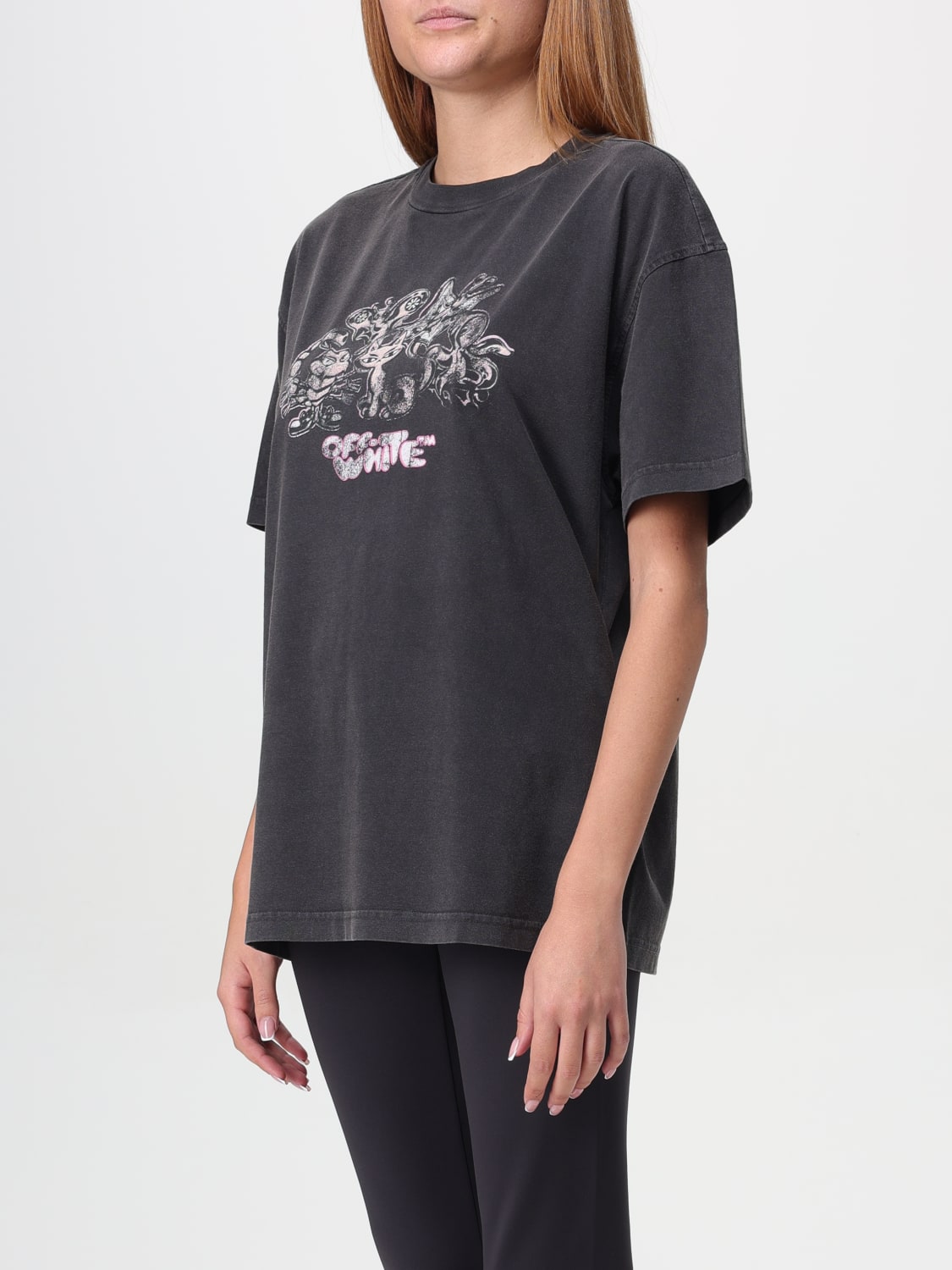 OFF-WHITE T-SHIRT: Top woman Off-white, Black - Img 4