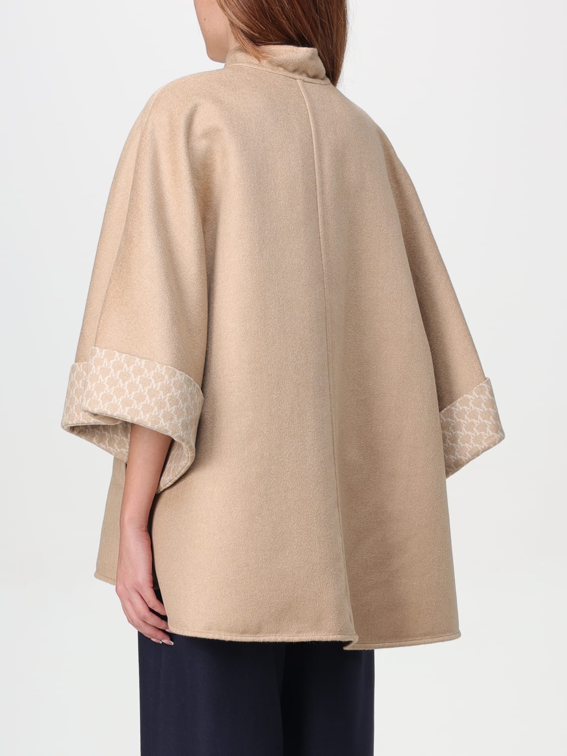 MAX MARA COAT: Cape woman Max Mara, Beige - Img 3