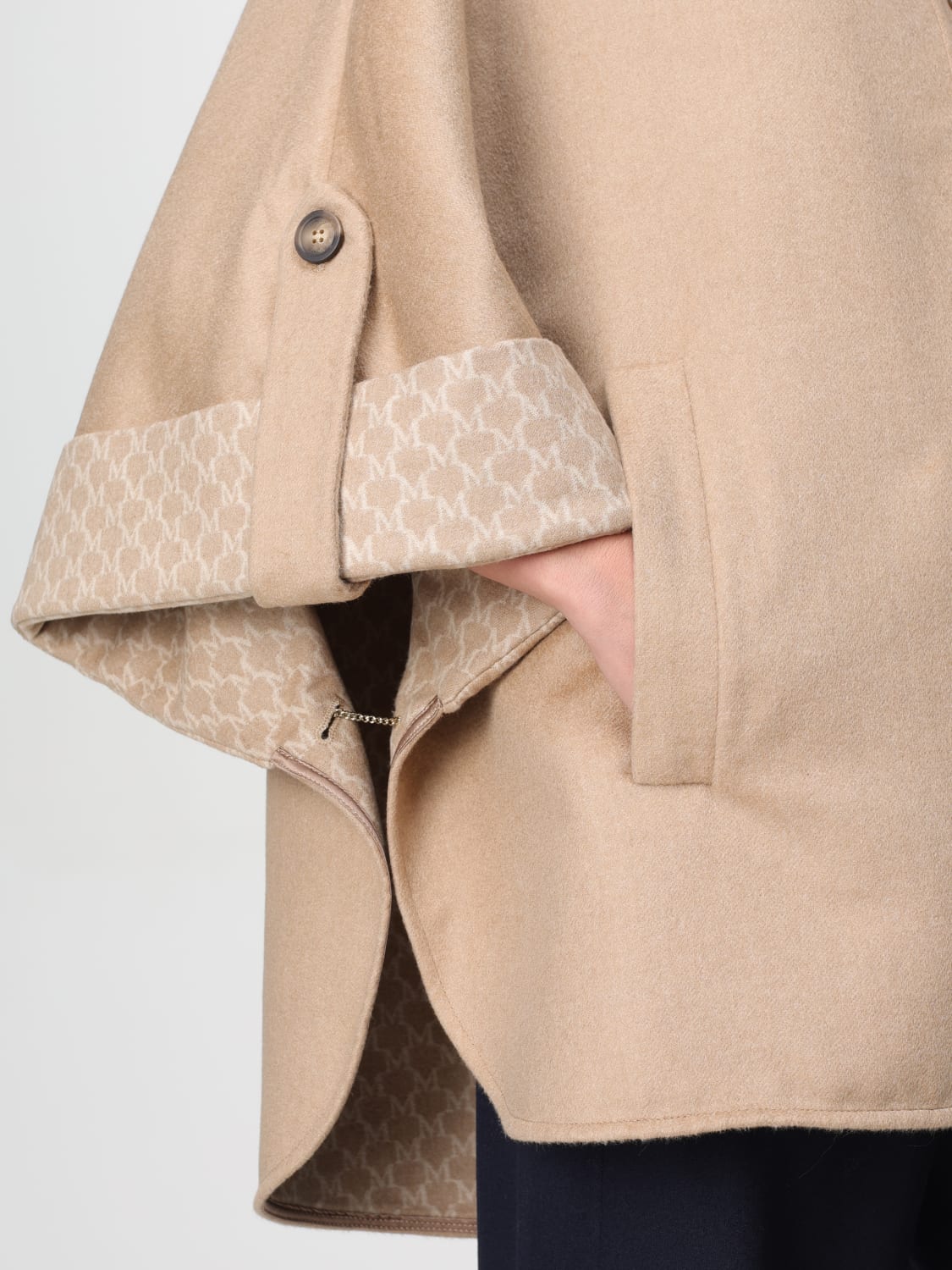 MAX MARA COAT: Cape woman Max Mara, Beige - Img 5