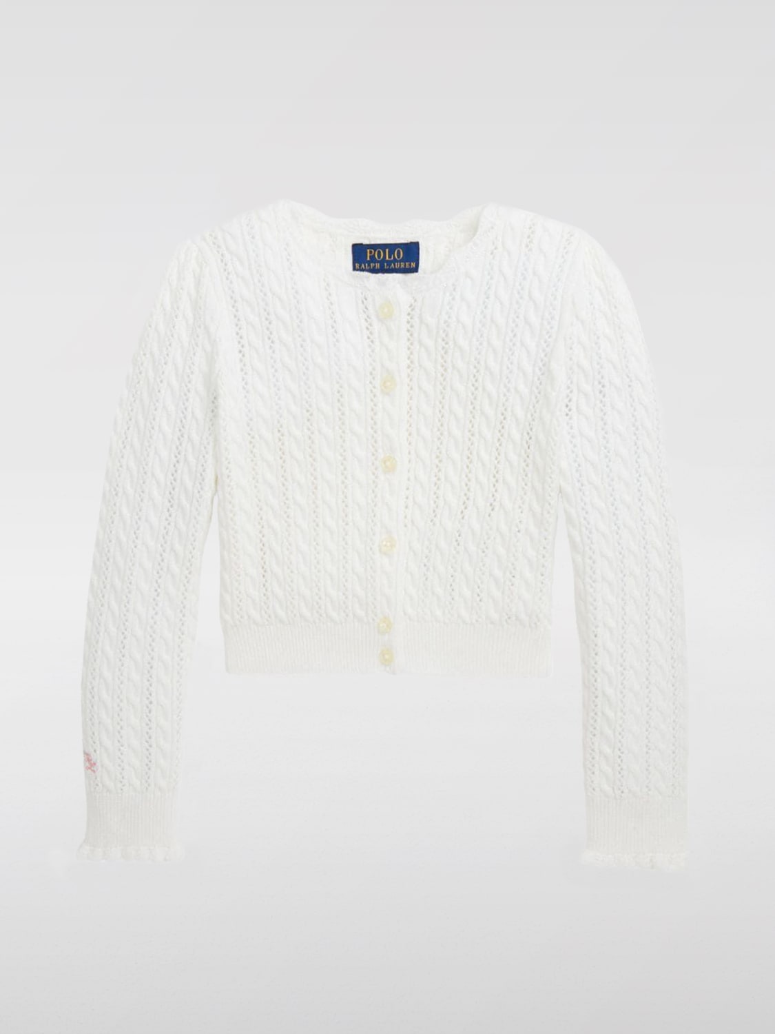 POLO RALPH LAUREN SWEATER: Sweater kids Polo Ralph Lauren, White - Img 1