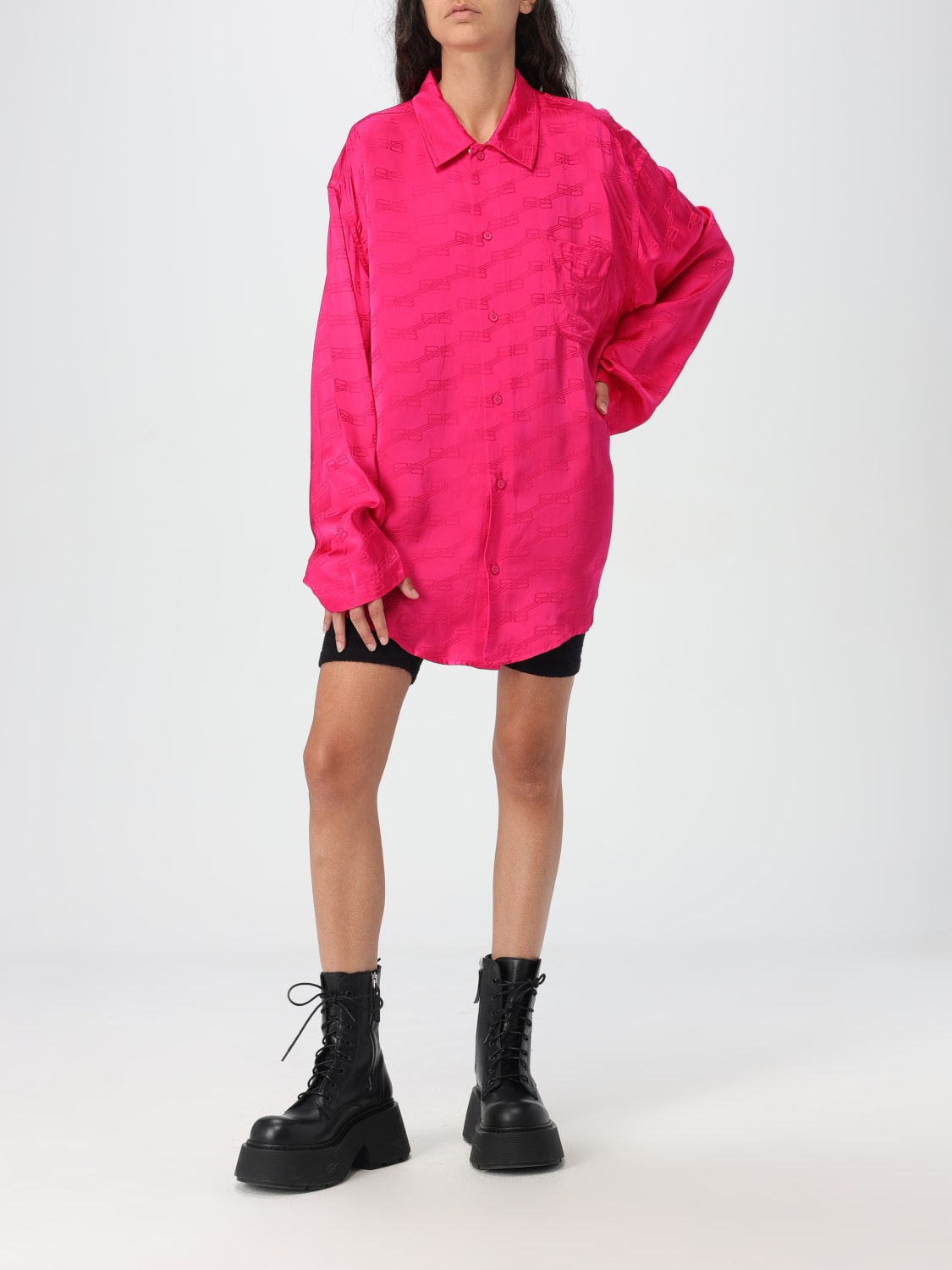 Balenciaga pink shirt best sale