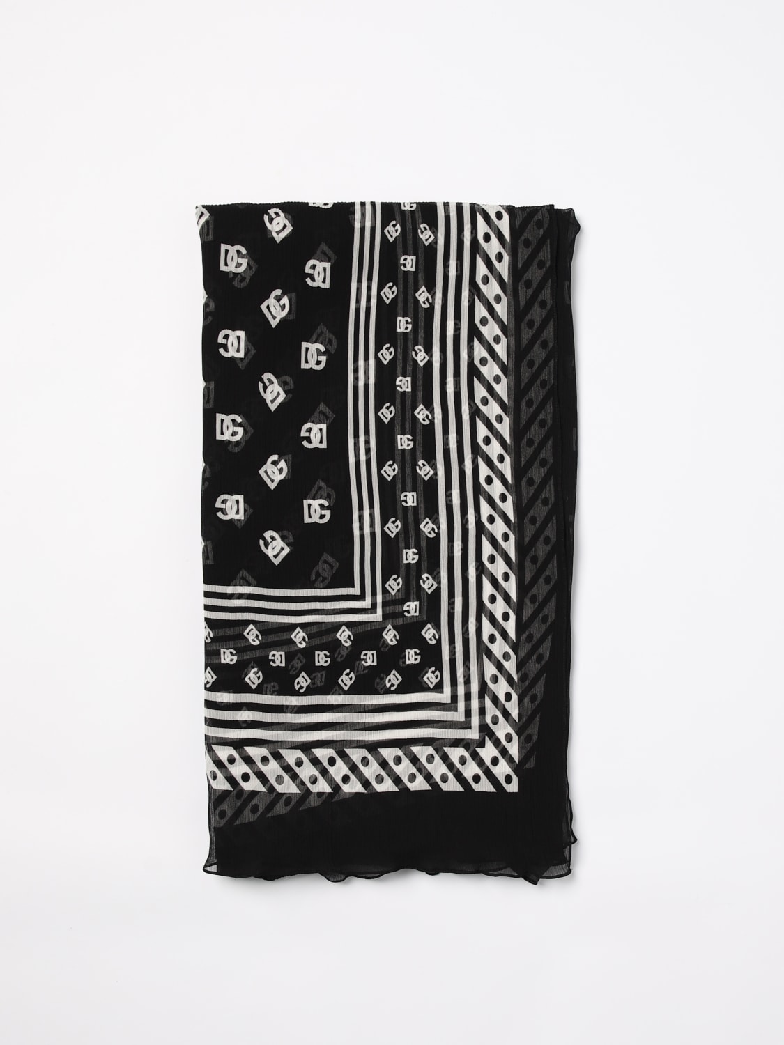 DOLCE & GABBANA SCARF: Scarf woman Dolce & Gabbana, Black - Img 1