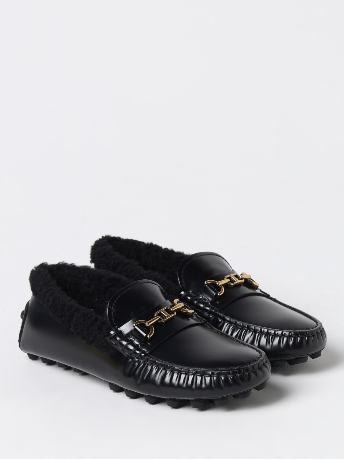 TOD'S MOCASSINI: Mocassino Tod's in pelle spazzolata , Nero - Img 2