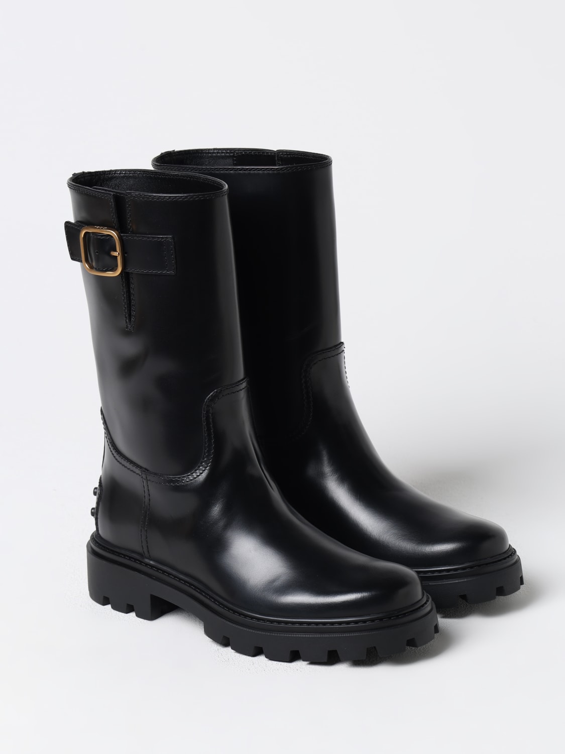 TOD'S BOTTINES PLATES: Bottes femme Tod's, Noir - Img 2