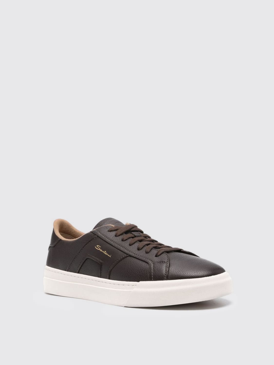 SANTONI SNEAKERS: Shoes men Santoni, Brown - Img 2