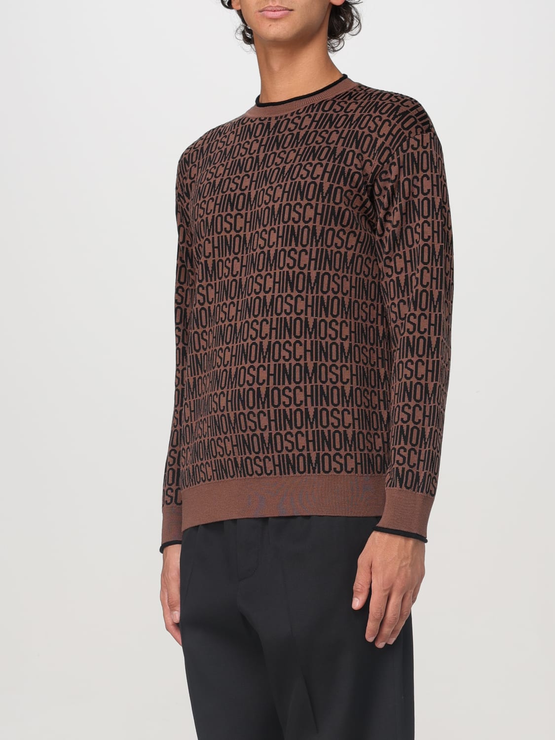 MOSCHINO COUTURE SWEATER: Sweater men Moschino Couture, Brown - Img 4