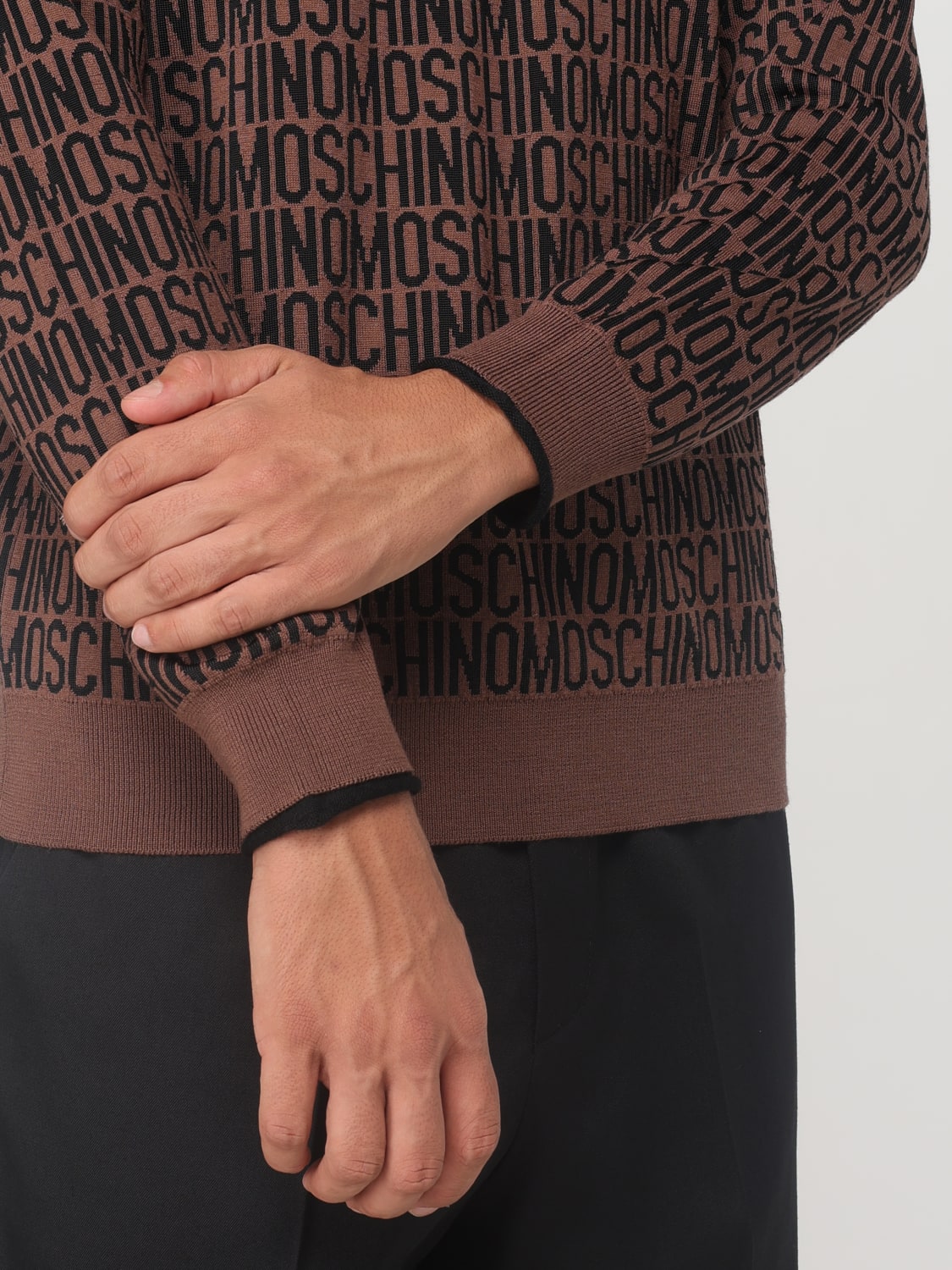 MOSCHINO COUTURE SWEATER: Sweater men Moschino Couture, Brown - Img 5