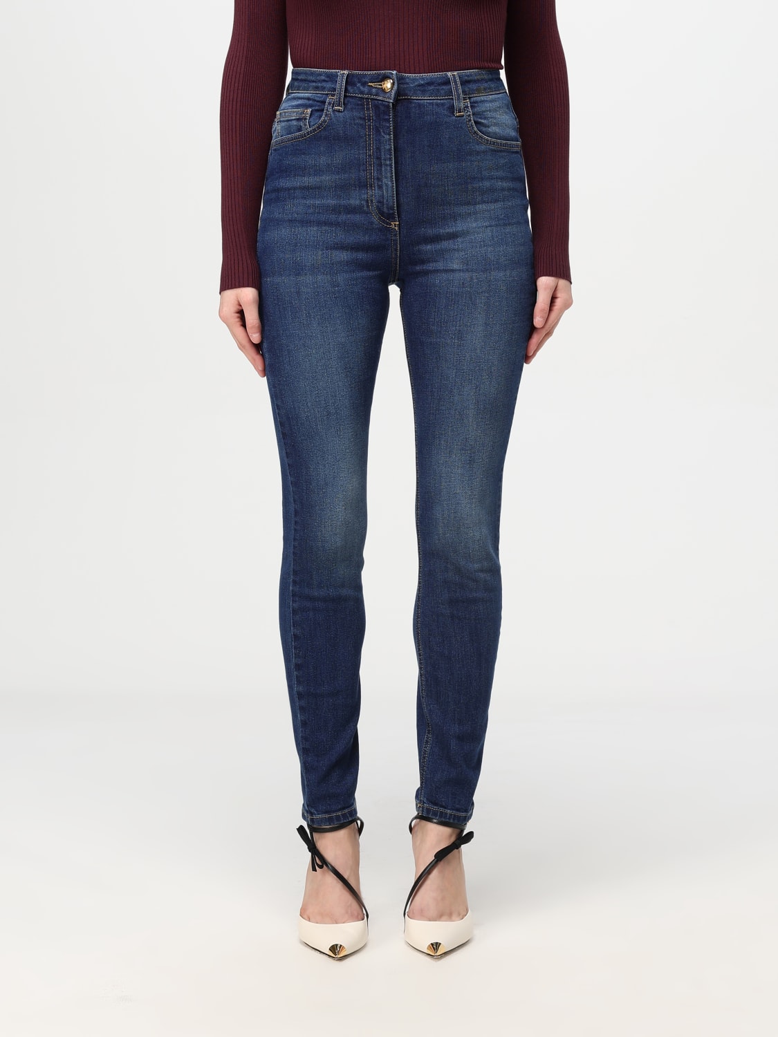 ELISABETTA FRANCHI JEANS: Jeans woman Elisabetta Franchi, Blue - Img 1