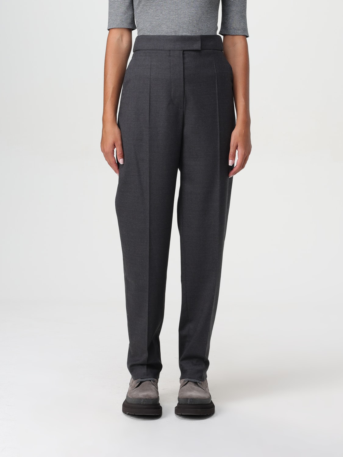 BRUNELLO CUCINELLI PANTS: Pants woman Brunello Cucinelli, Grey - Img 1