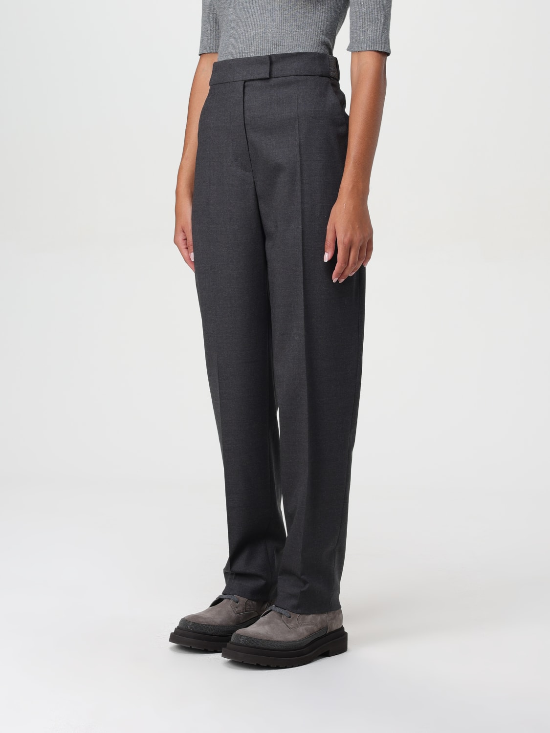 BRUNELLO CUCINELLI PANTS: Pants woman Brunello Cucinelli, Grey - Img 3