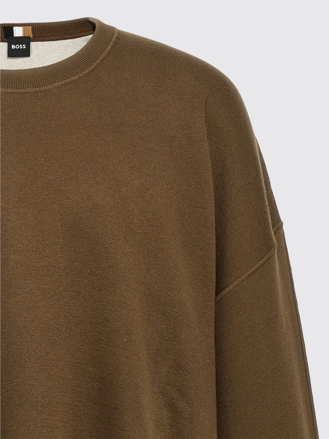 BOSS 毛衣: 卫衣 男士 Boss, 绿色 - Img 3