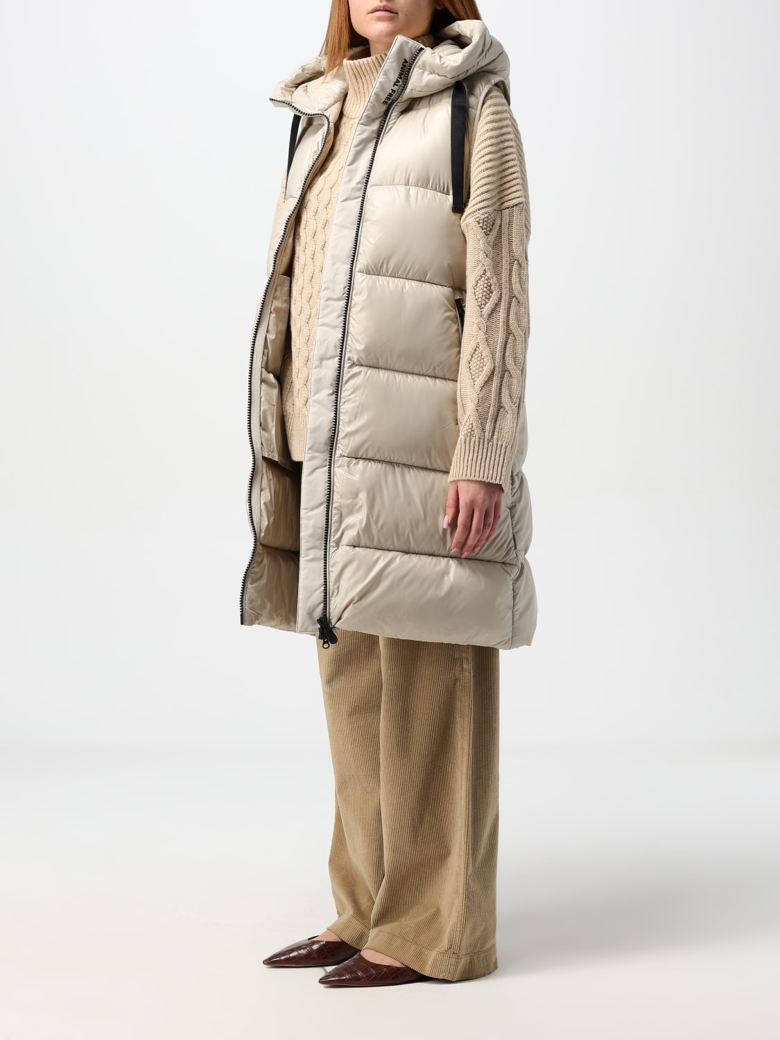 アウターその他 SAVE THE DUCK Woman Waistcoat Beige D85310WIRIS20 40003 SAVE THE DUCK: Waistcoat woman - Beige | Save The Duck