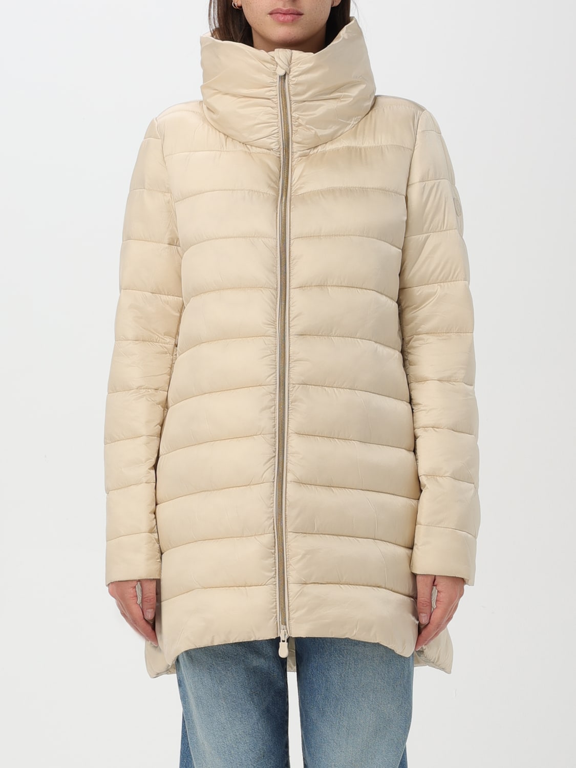 ジャケット SAVE THE DUCK Woman Jacket Beige D47300WIRIS19 40019 JEON:SAVE THE DUCK WOMAN JACKET in FURY in RAINY BEIGE