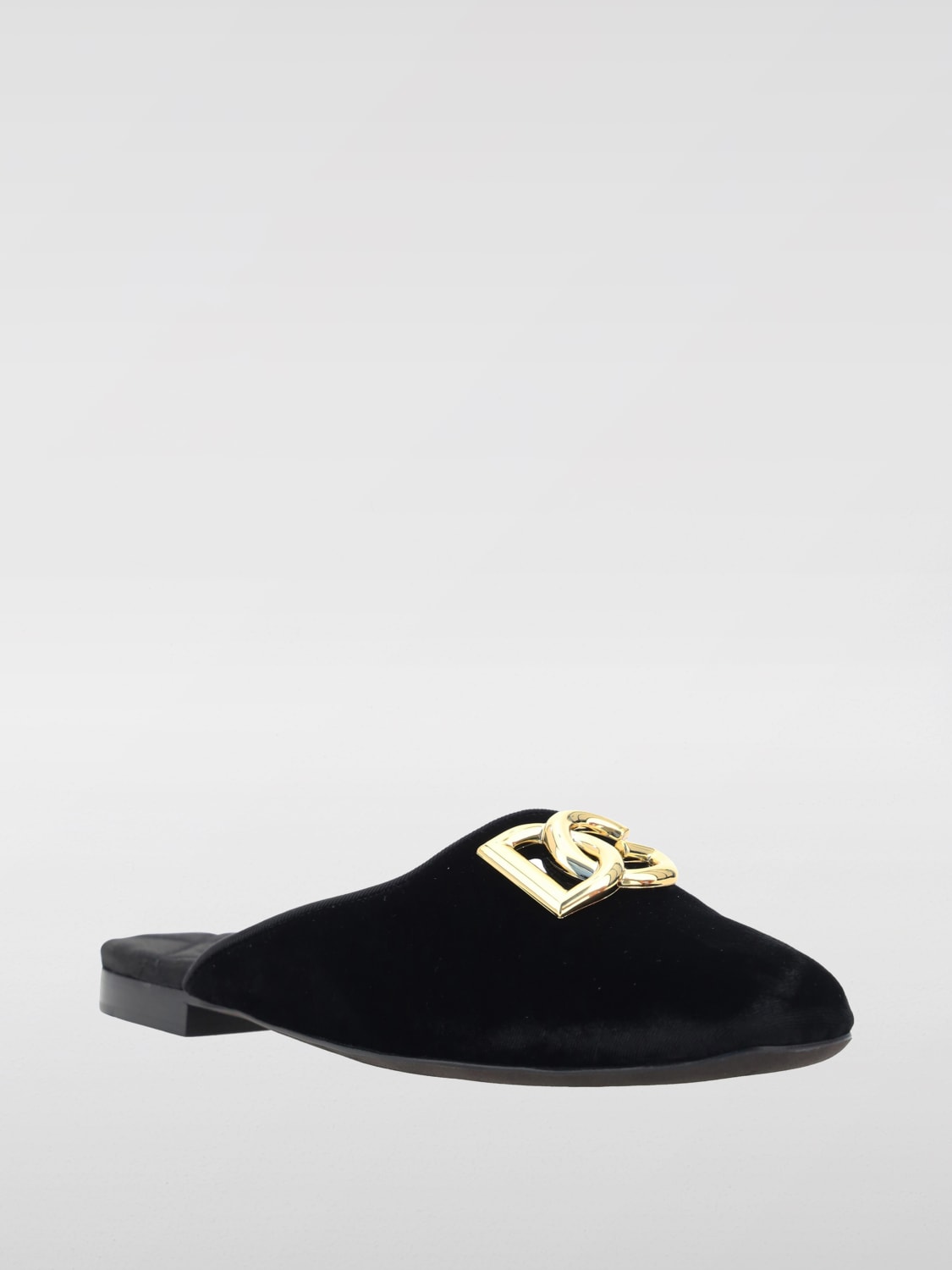 DOLCE & GABBANA SCARPE BASSE: Sabot Jackie Dolce & Gabbana in velluto , Nero - Img 2