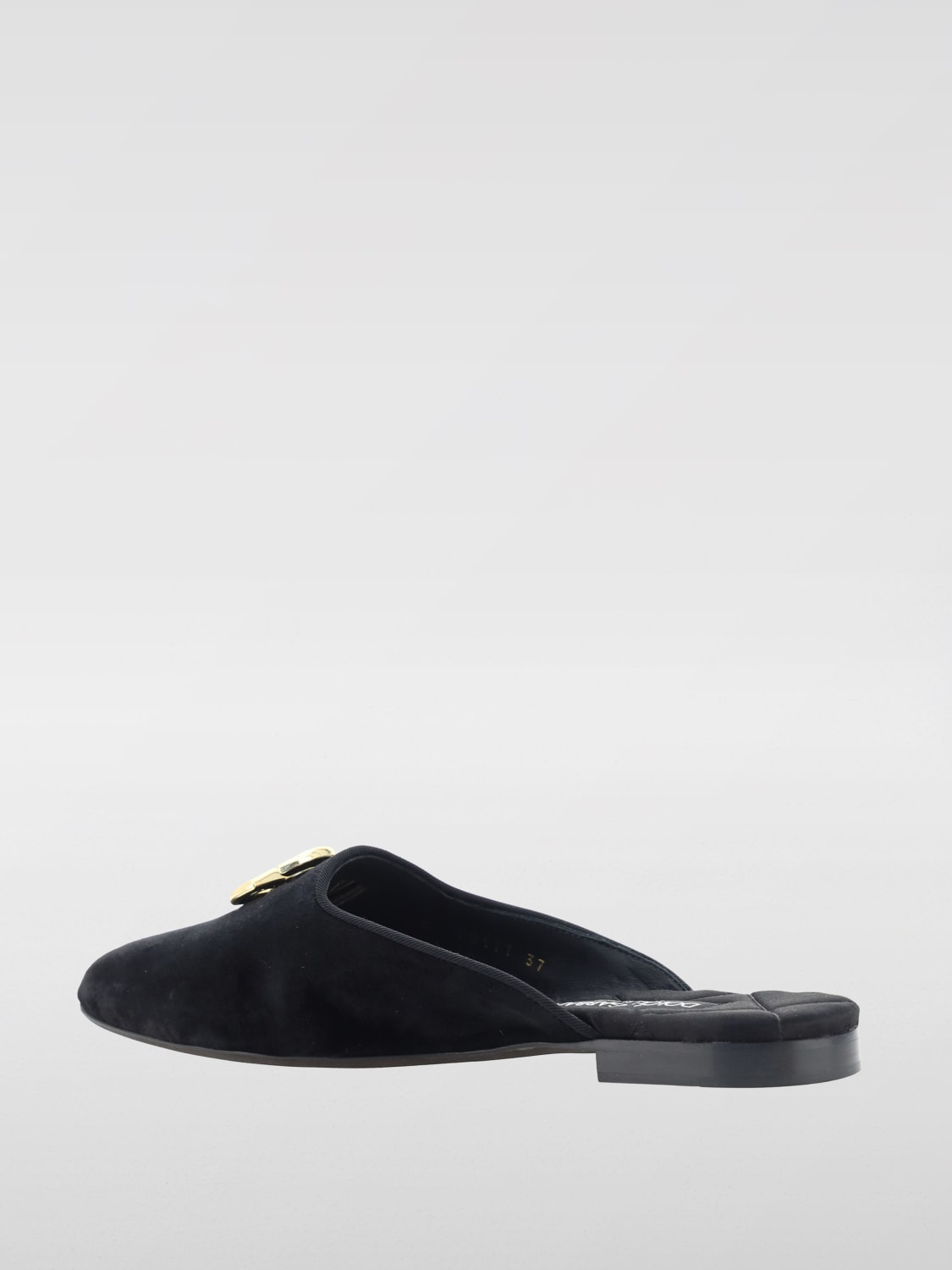 DOLCE & GABBANA SCARPE BASSE: Sabot Jackie Dolce & Gabbana in velluto , Nero - Img 3