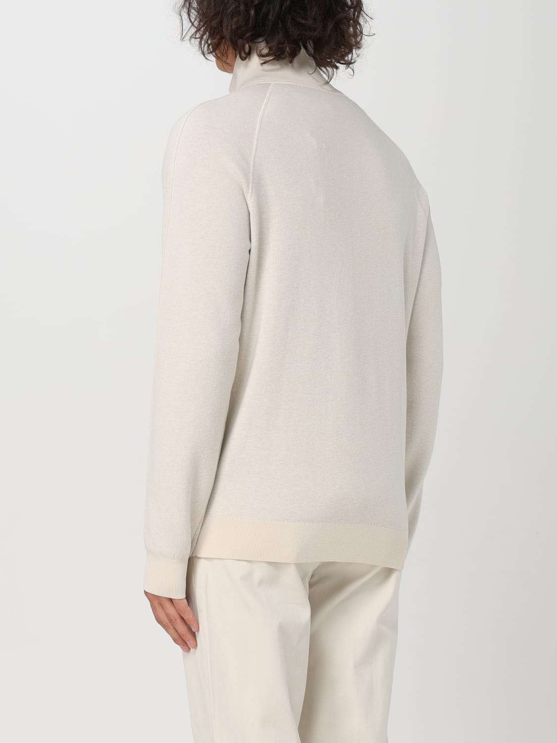 BOSS CARDIGAN: Sweatshirt homme Boss, Jaune Crème - Img 3