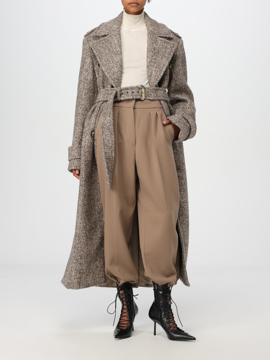 コート SPORTMAX COAT (2422016042600 001) SPORTMAX: Coat woman - Sand | Sportmax coat 2422016042600