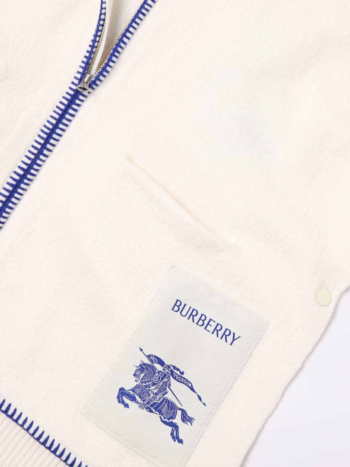 BURBERRY セーター: ジャケット ボーイ Burberry, ホワイト - Img 3