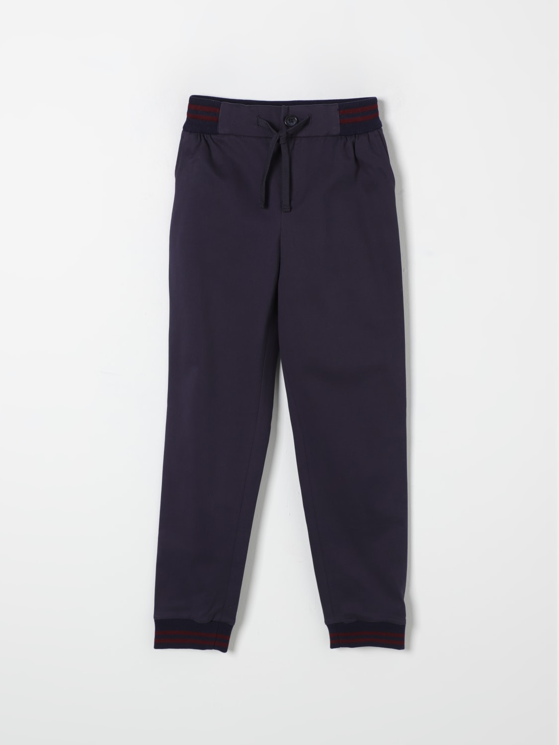 DOLCE & GABBANA PANTALONE: Pantalone Dolce & Gabbana in cotone stretch , Blue - Img 1