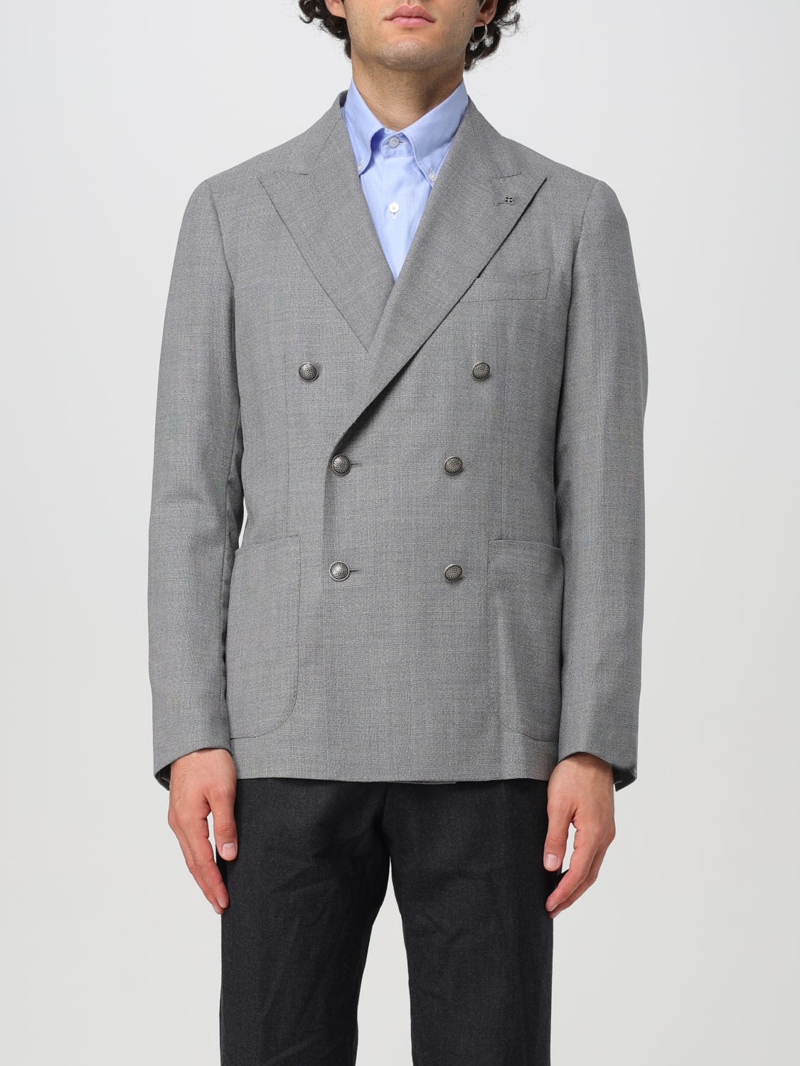 TAGLIATORE: Jacket men - Grey | Tagliatore blazer