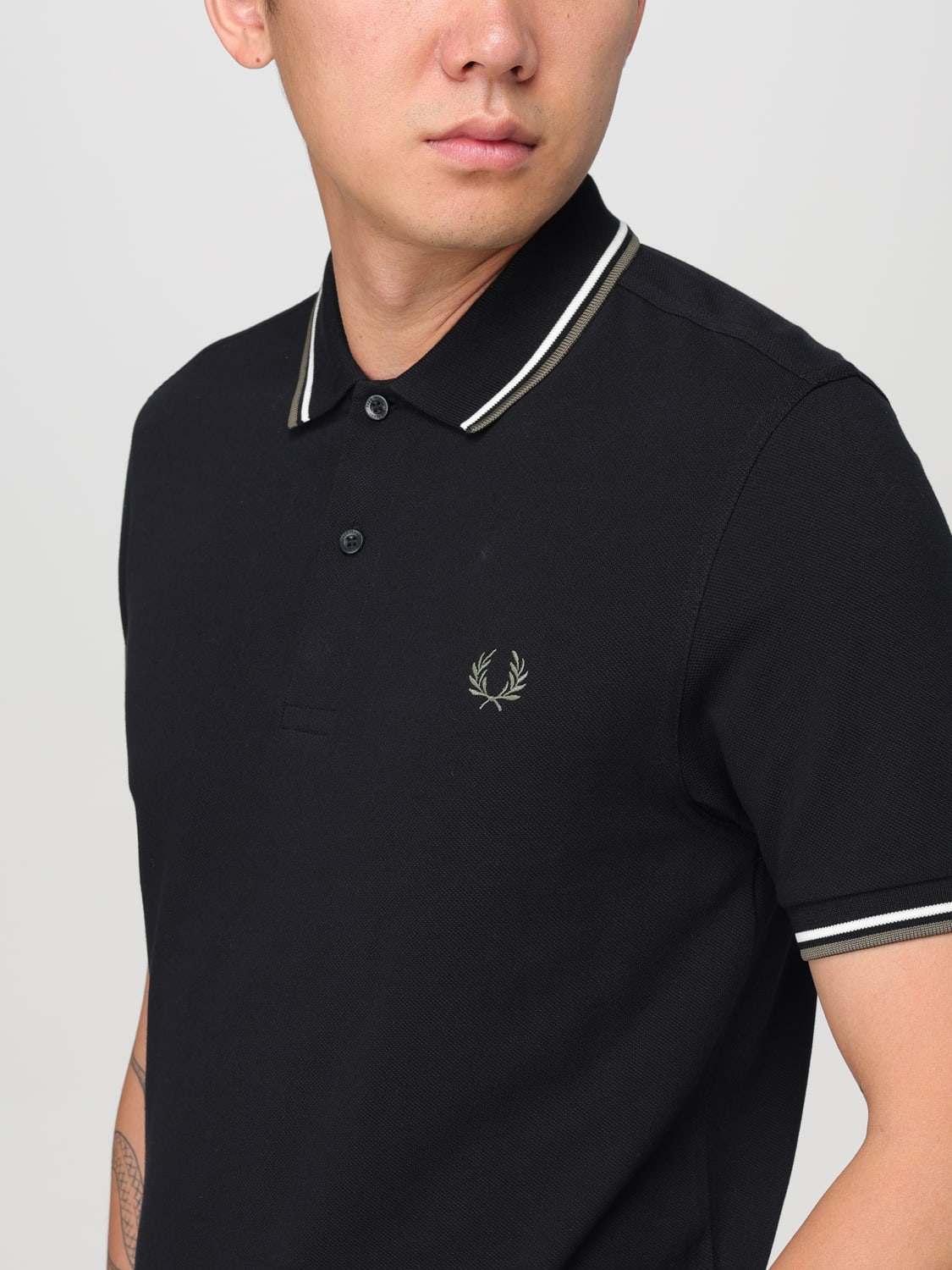 FRED PERRY POLO SHIRT: T-shirt men Fred Perry, Black - Img 3