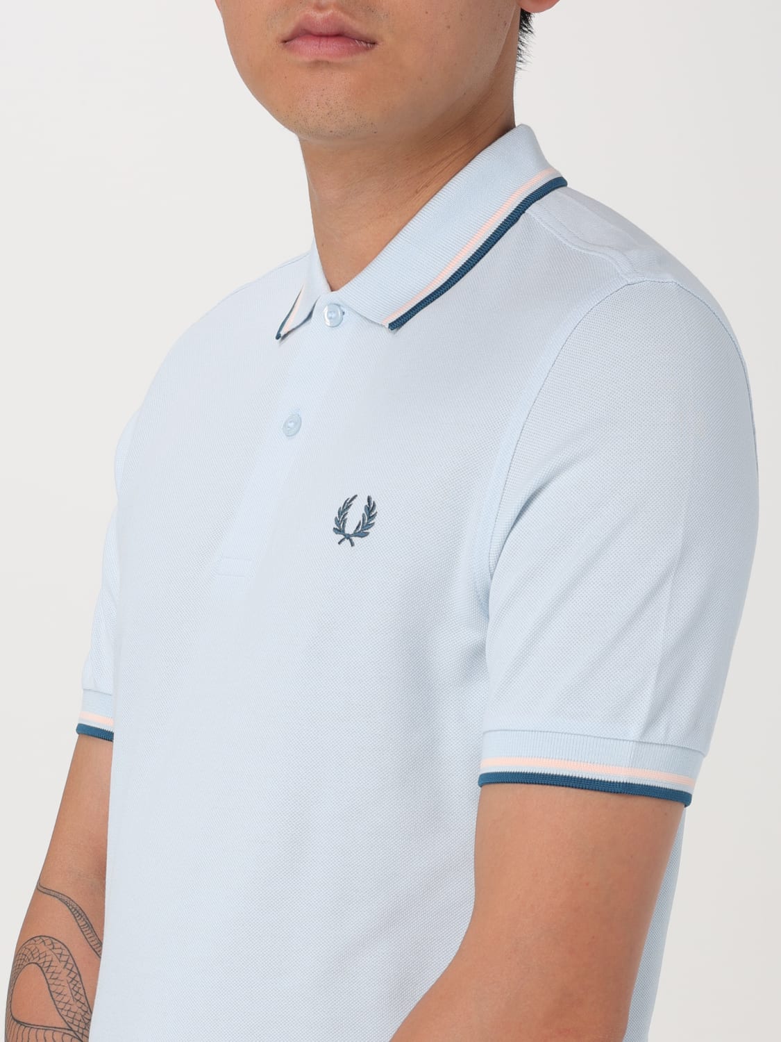 FRED PERRY POLO SHIRT: T-shirt men Fred Perry, Blue - Img 3