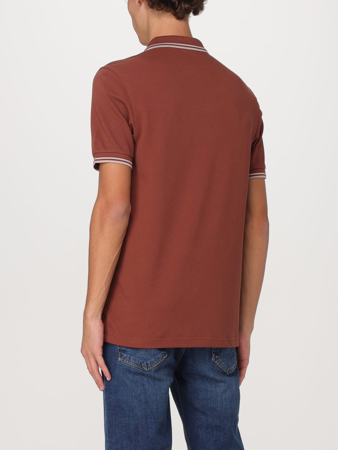 FRED PERRY POLO: Polo Fred Perry in piquet di cotone , Marrone - Img 2