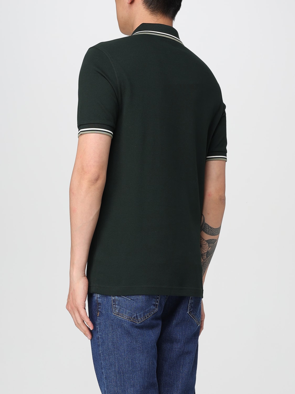 FRED PERRY POLO SHIRT: T-shirt men Fred Perry, Forest Green - Img 2