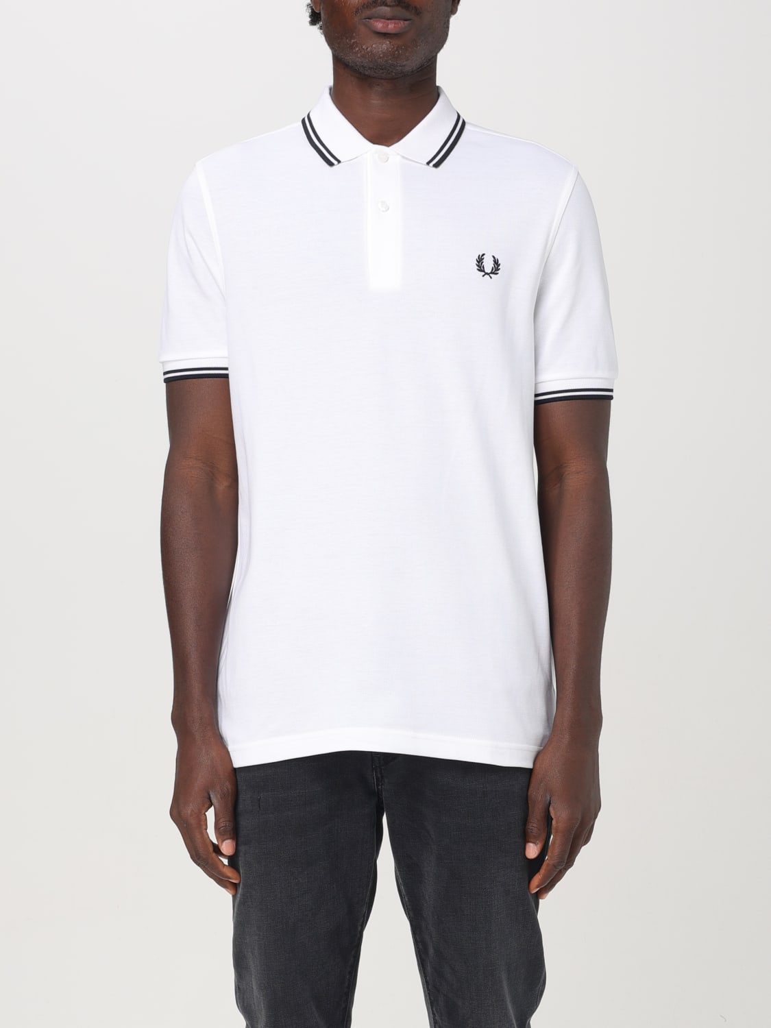 FRED PERRY POLO SHIRT: T-shirt men Fred Perry, White 1 - Img 1