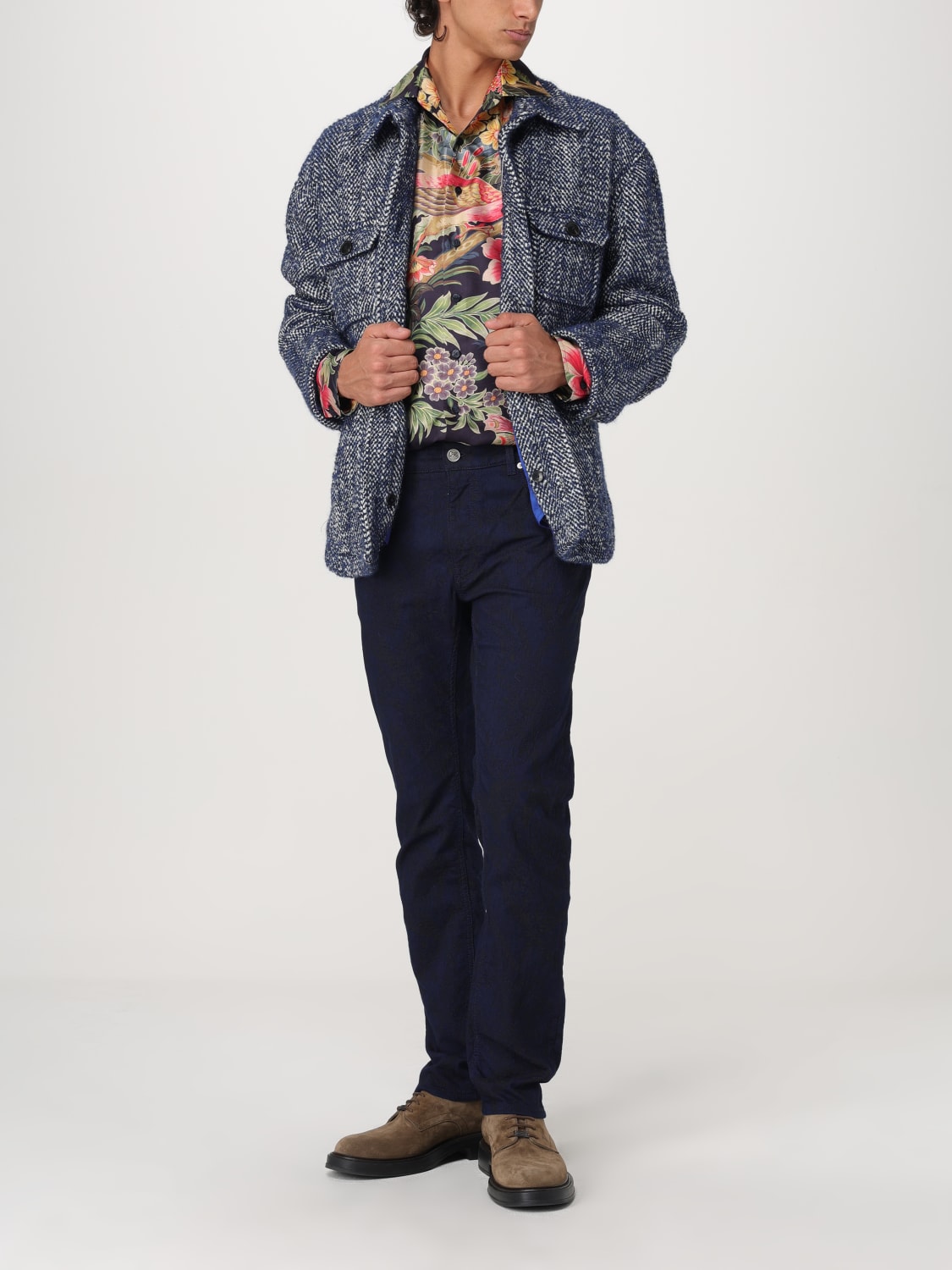 ETRO JACKET: Coat men Etro, Blue - Img 2