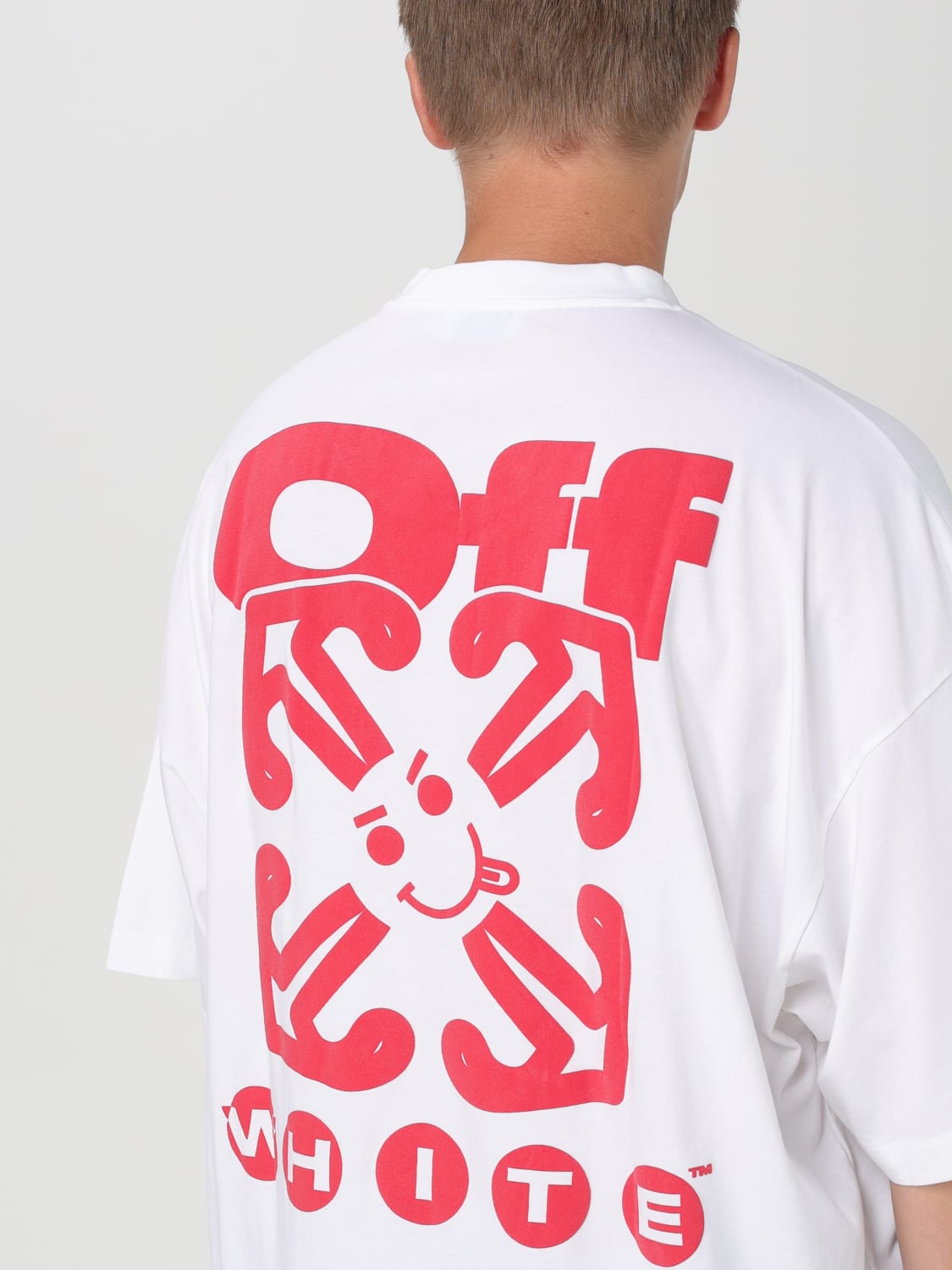 OFF WHITE T shirt men White Off White t shirt OMAA161F24JER0060125 online at GIGLIO.COM