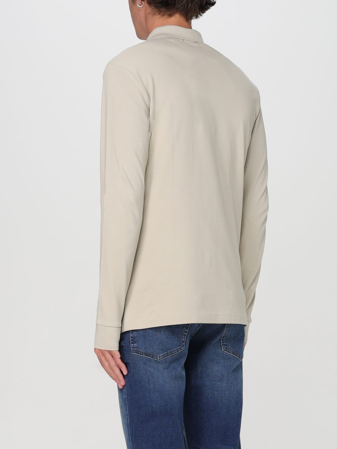 BOSS POLO: Polo Boss in cotone stretch , Beige - Img 2