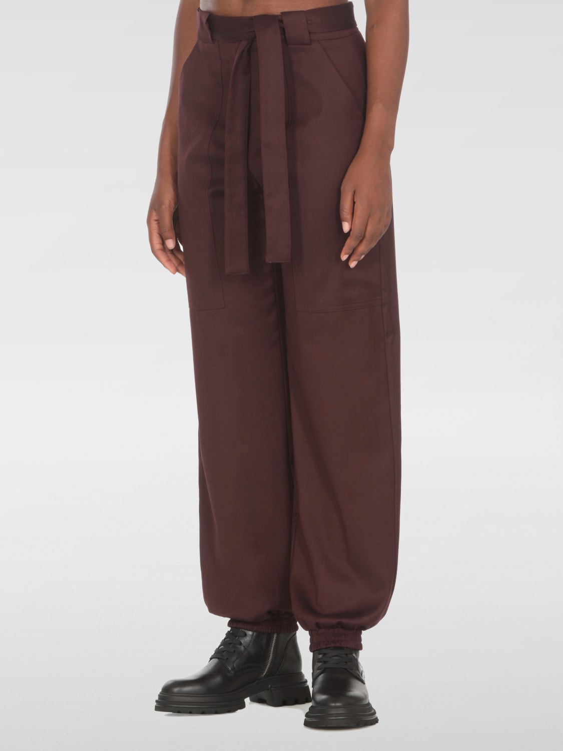 PINKO PANTS: Pants woman Pinko, Burgundy - Img 1