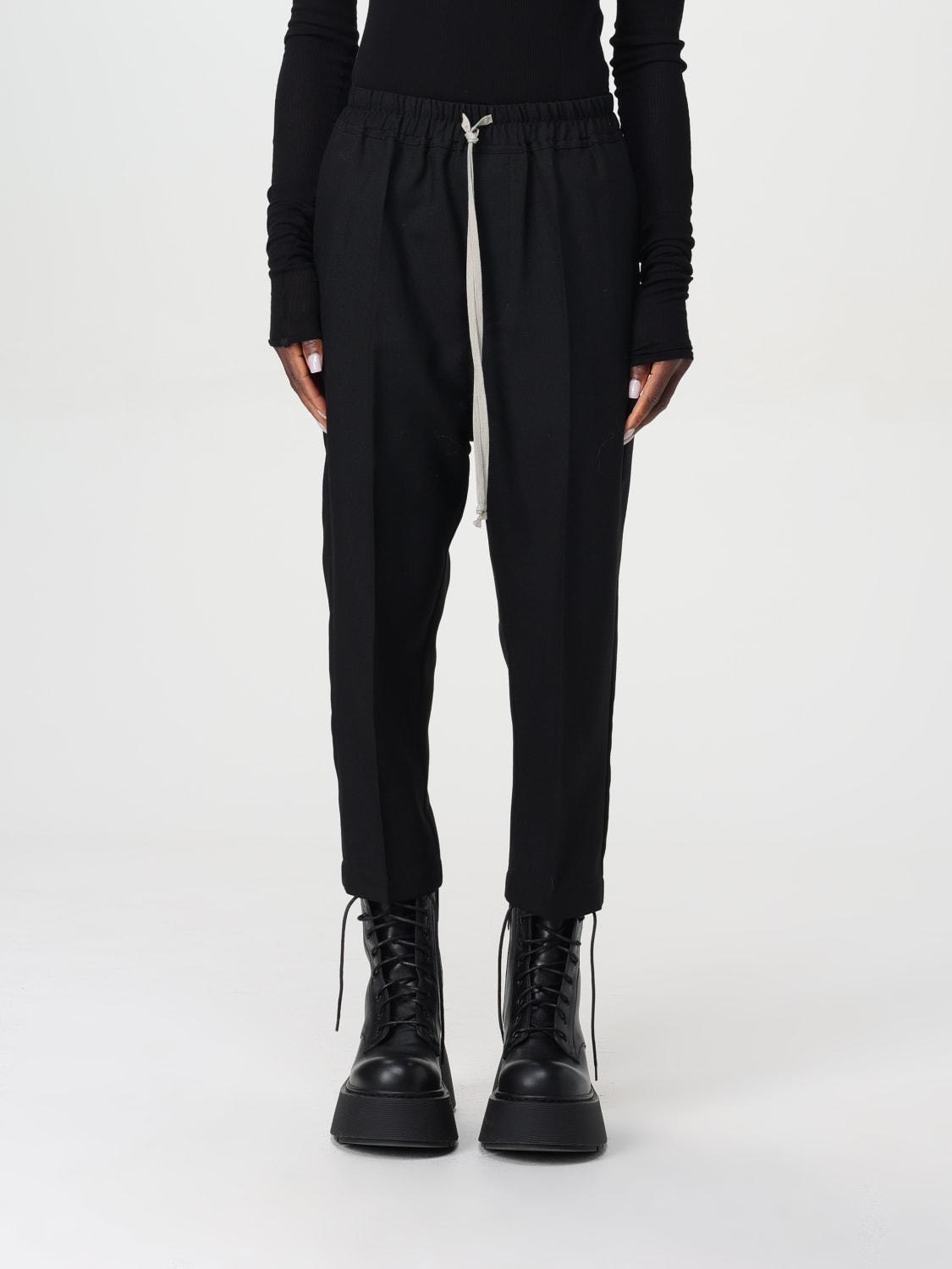 RICK OWENS: Pants woman - Black | Rick Owens pants RP02D3303WGP online at  GIGLIO.COM