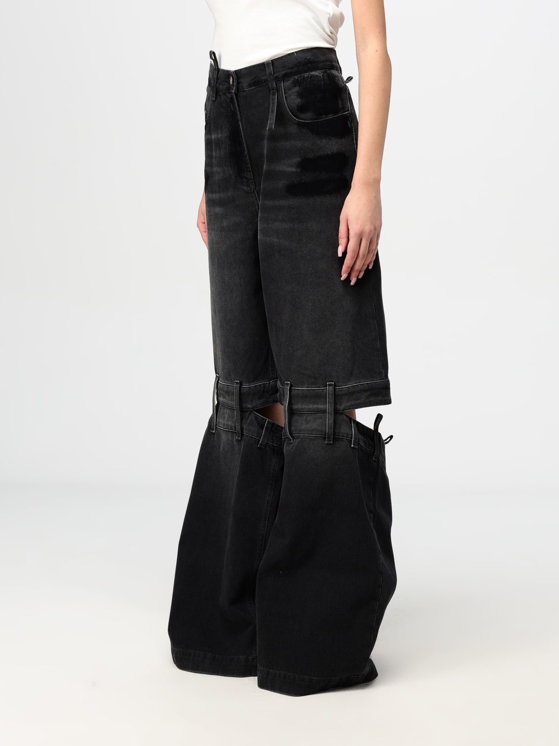 THE ATTICO JEANS: Pants woman The Attico, Black - Img 3