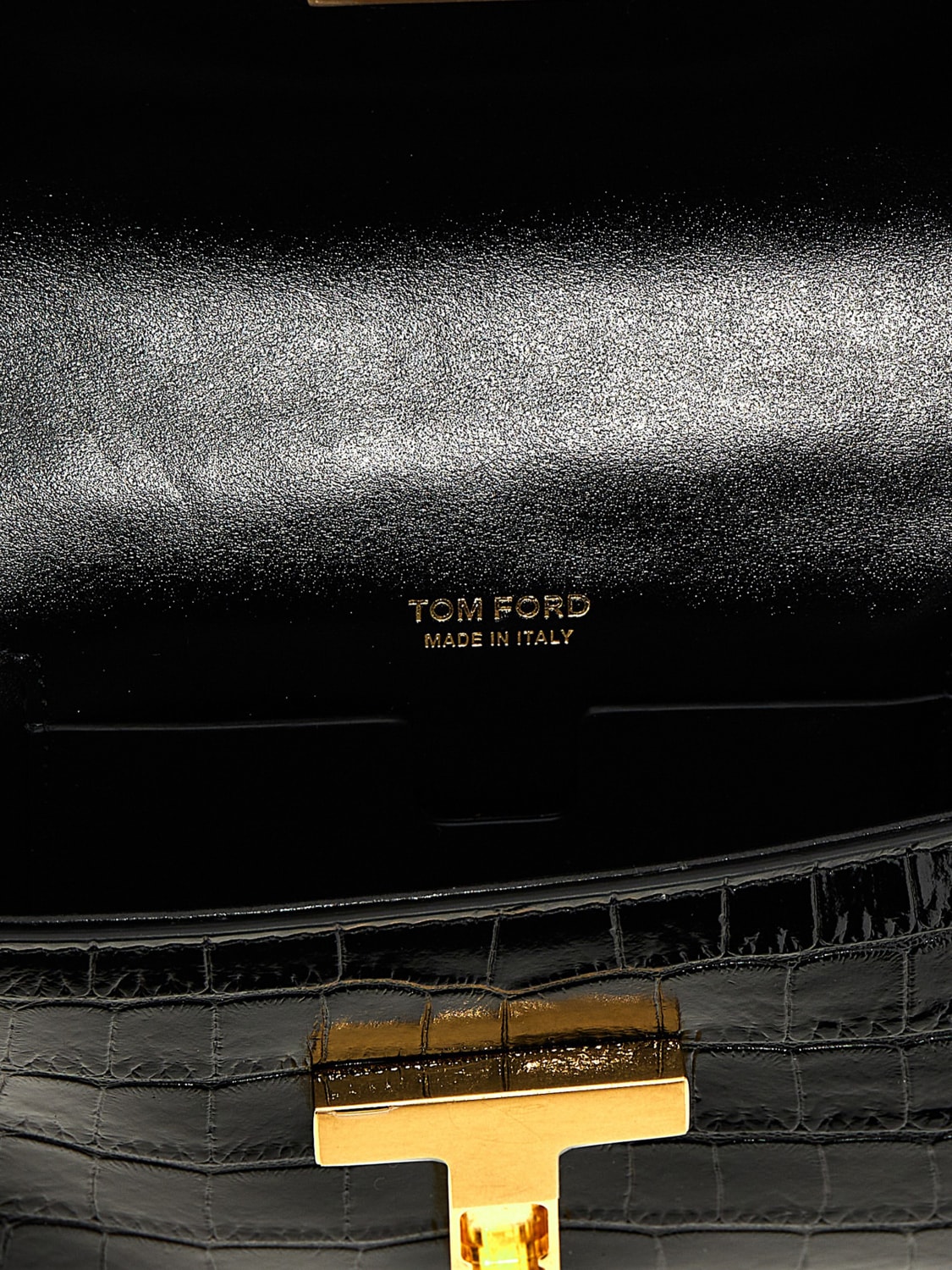 バッグ・カバンその他 TOM FORD Woman Mini bag Black L1835LCL395X 1N001 SHINY STAMPED CROCODILE LEATHER WALLIS MINI BAG | Tom Ford