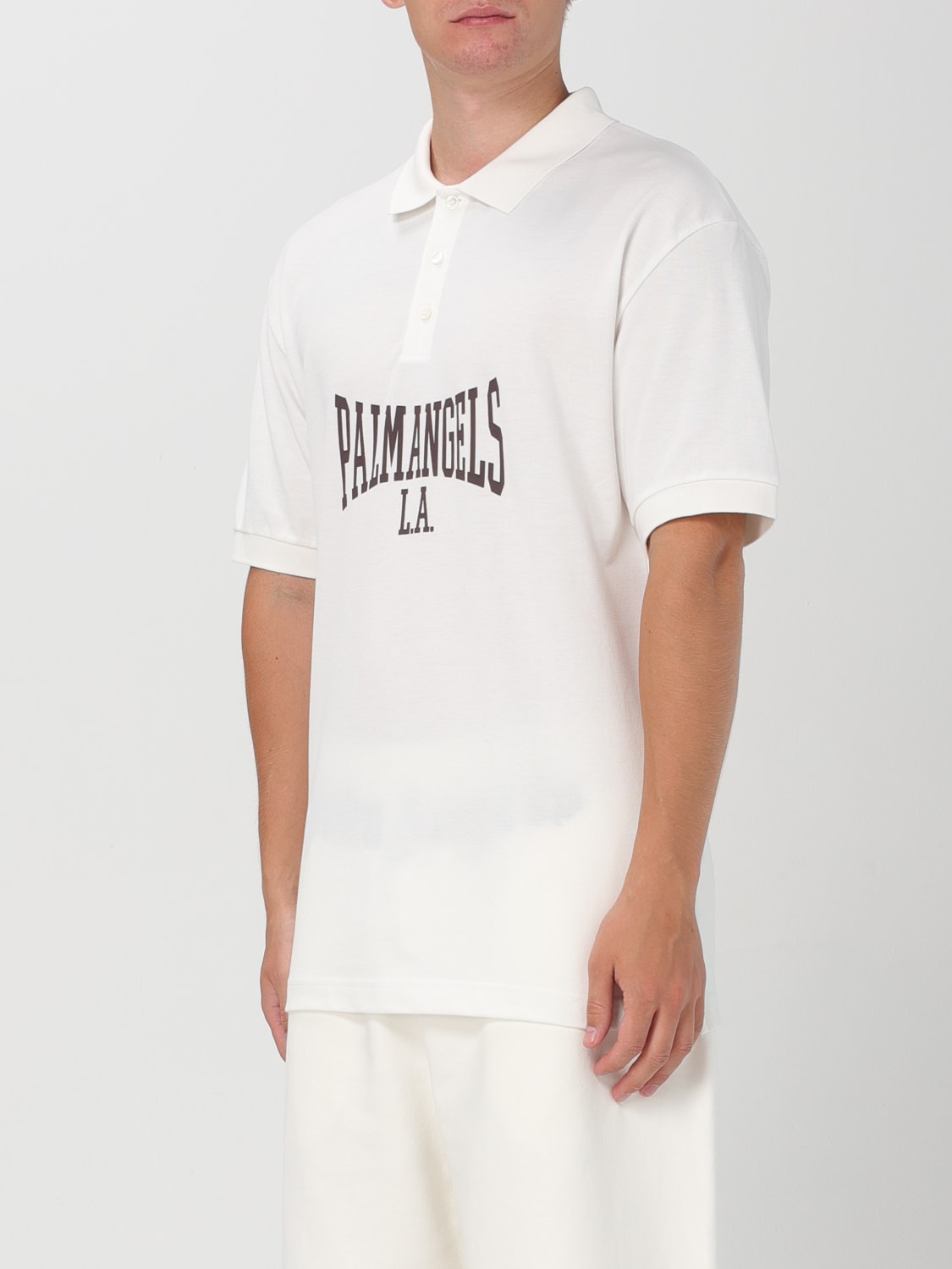 PALM ANGELS POLO SHIRT: Polo shirt men Palm Angels, White - Img 4