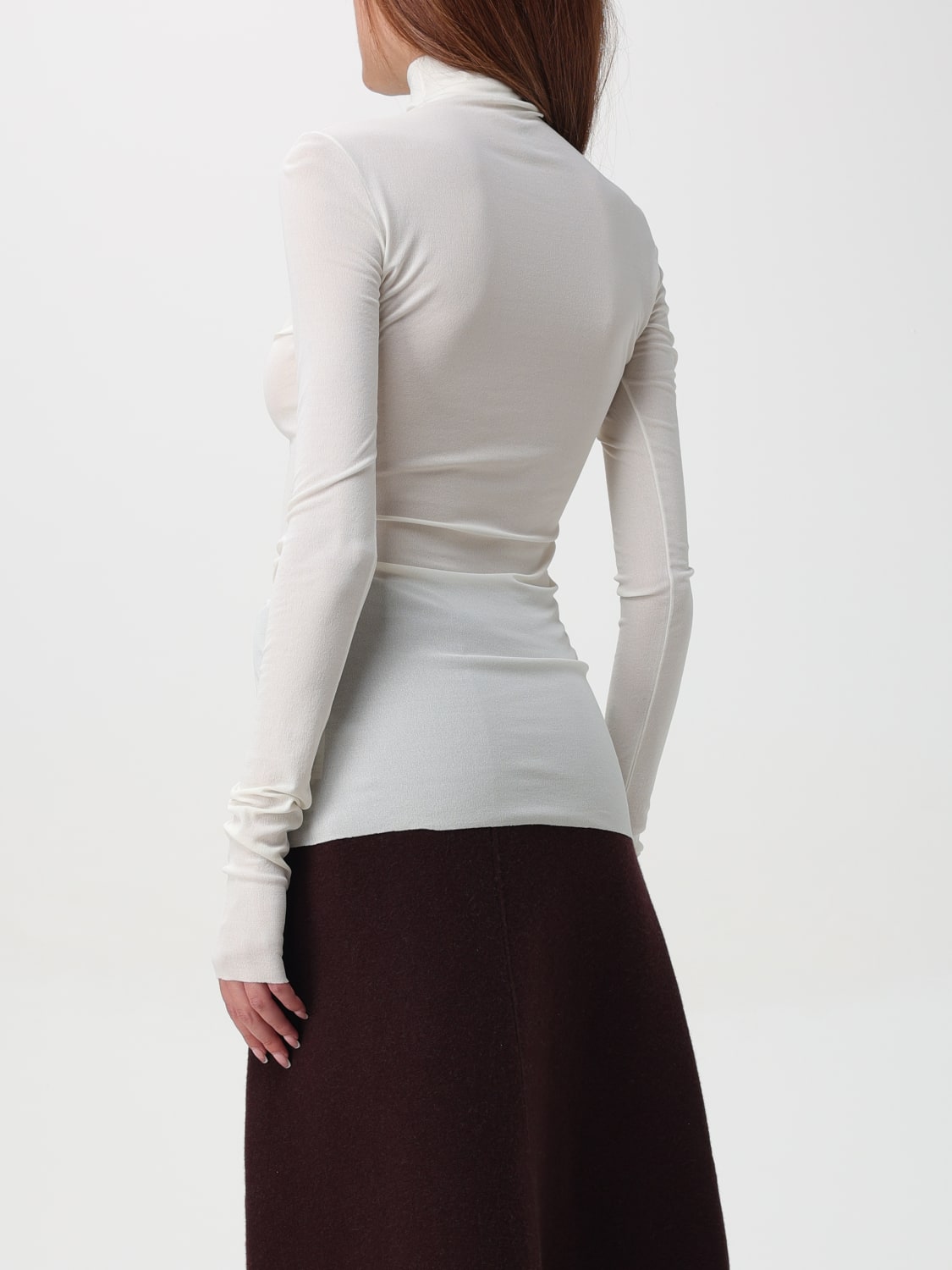 JIL SANDER TOP: Top Jil Sander in seta , Bianco - Img 2