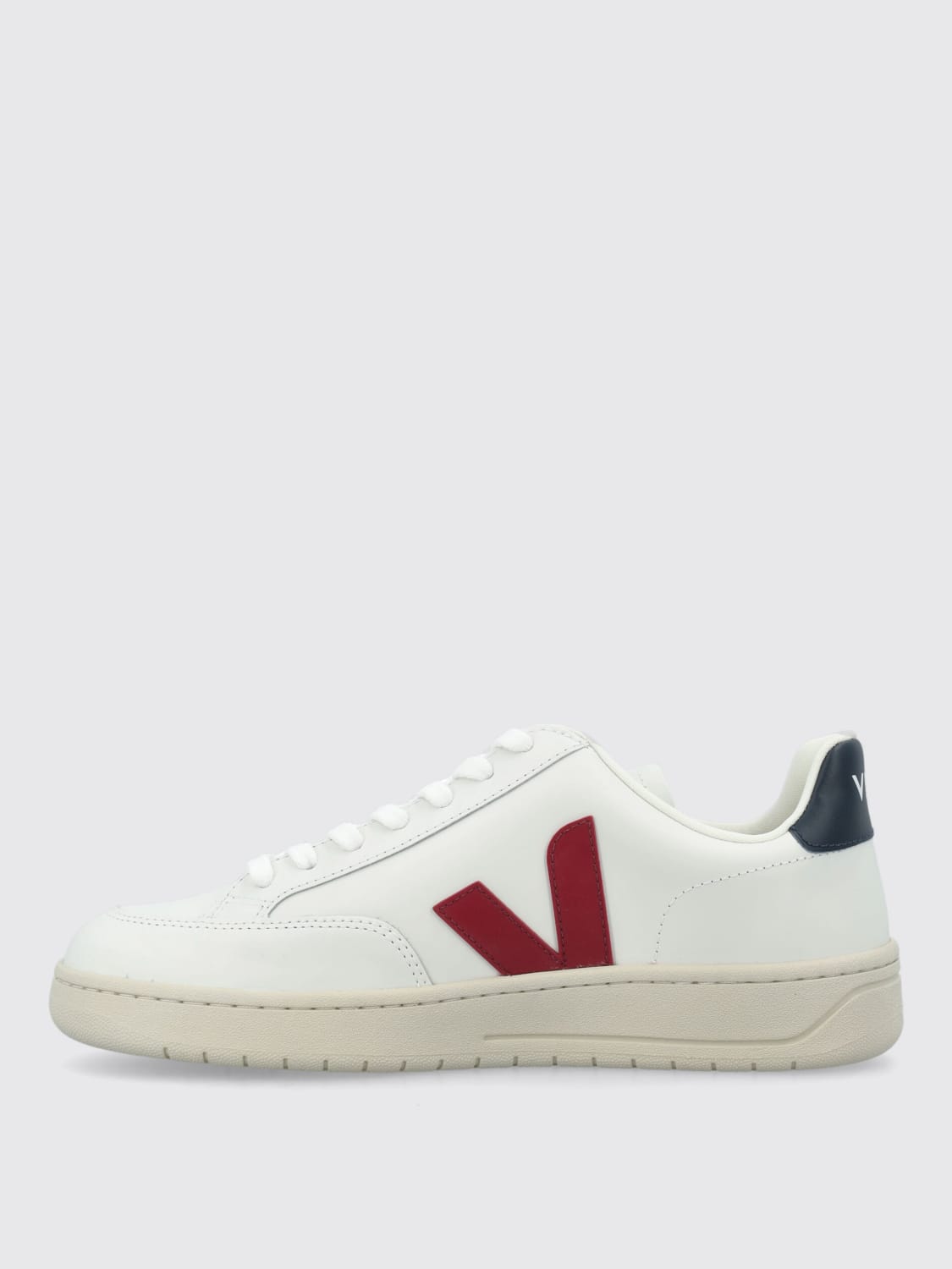 VEJA SNEAKERS: Sneakers V-12 Veja in pelle , Bianco - Img 4