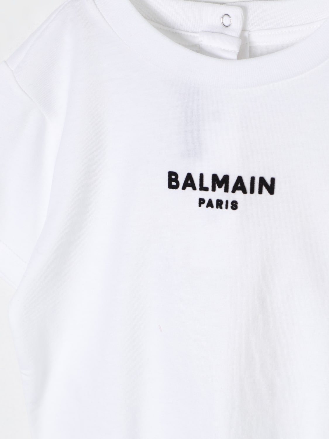 BALMAIN T-SHIRT: T-shirt con logo Balmain, Bianco - Img 3